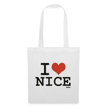 i love Nice - couleurs personnalisables - Sac en tissu - blanc - Devant