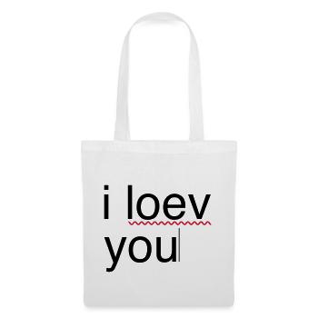 ich liebe dich Fehler - Stoffbeutel - Weiß - Vorne