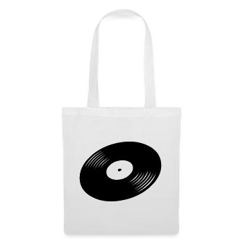 Schallplatte, Vinyl, Record - Stoffbeutel - Weiß - Vorne