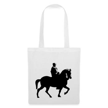 Pferd und Reiter | Ritter | Lanze Reiten Rüstung - Stoffbeutel - Weiß - Vorne
