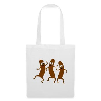 Humorous dancing sausages - Tote Bag - white - Front
