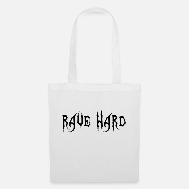 Rave Hard - Stoffbeutel - Weiß