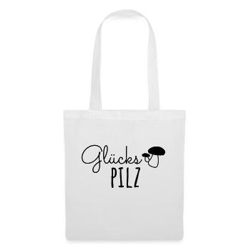 Glückspilz Glückspilzin Glück Sprüche Geschenk - Stoffbeutel - Weiß - Vorne