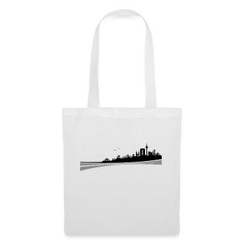 Skyline - Düsseldorf - Stoffbeutel - Weiß - Vorne