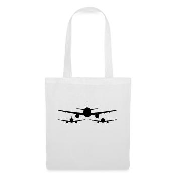 3 aviator team crew squadrons front front airplane - Tote Bag - white - Front