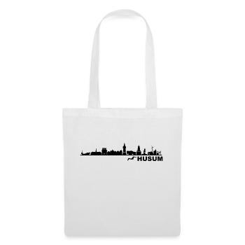 Skyline - Küste Husum - Stoffbeutel - Weiß - Vorne