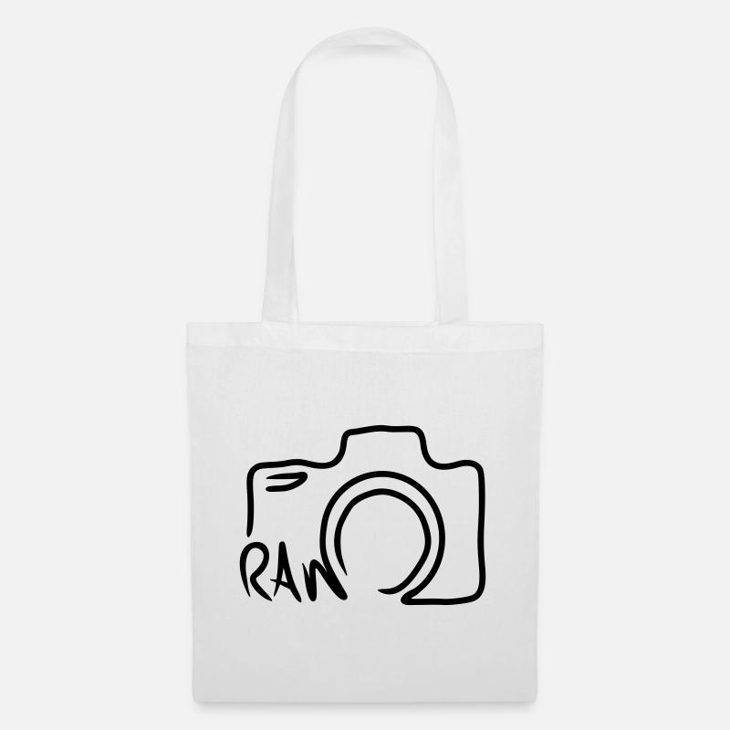 Dessin de lignes de la forme des lignes de la caméra - Sac en tissu - blanc
