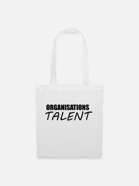 organisationstalent - organisation - talent - Stoffbeutel - Weiß