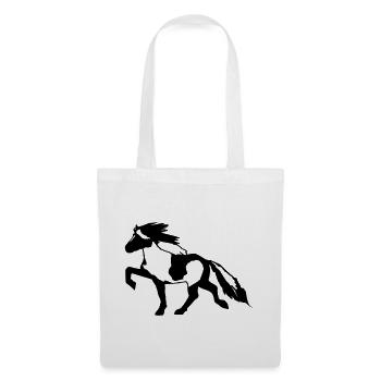 Icelandic Horse Tick 7, Pinto Riding Icelandic - Tote Bag - white - Front