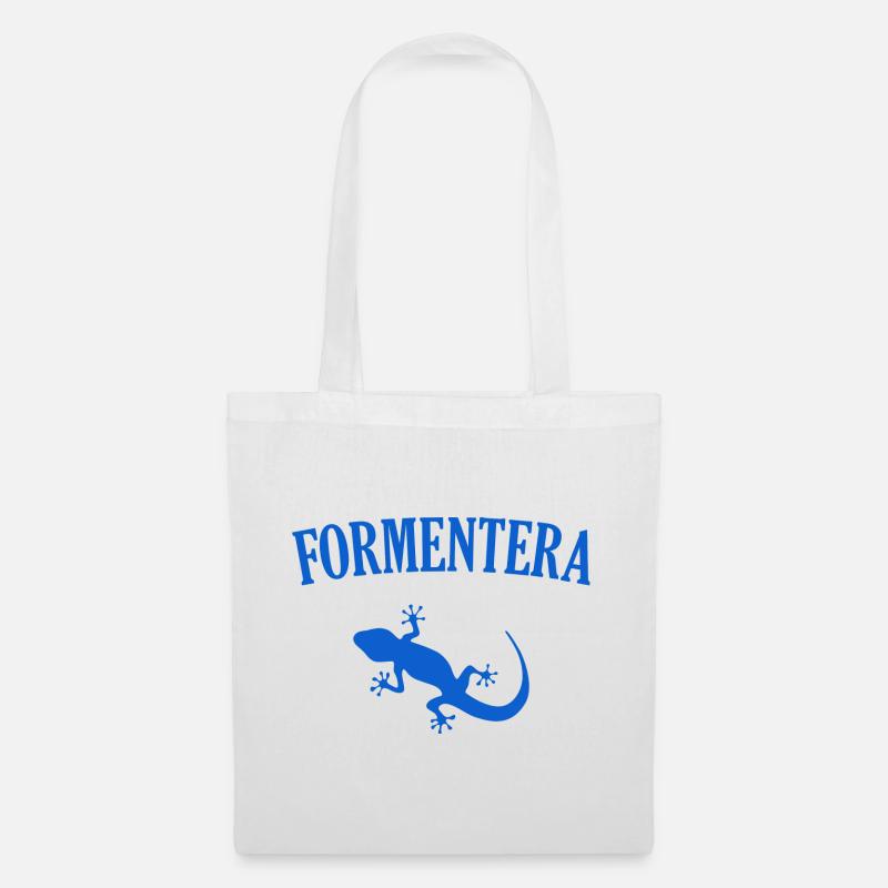 Formentera Eidechse Logo - Stoffbeutel - Weiß