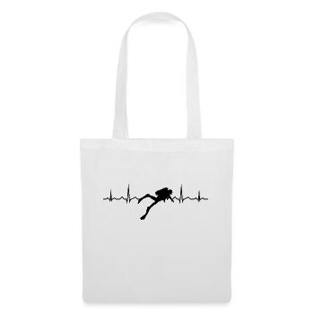 Heartbeat Diving Divers Plongée Plongée sous-marine - Sac en tissu - blanc - Devant