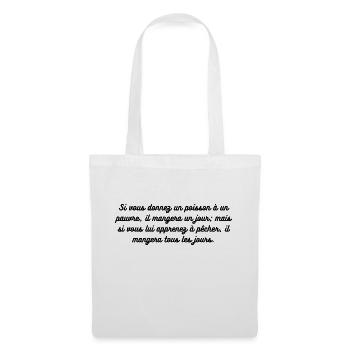 ce design est fait avec amour et passion - Sac en tissu - blanc - Devant