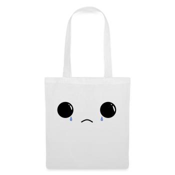 Cute sad face - Stoffbeutel - Weiß - Vorne