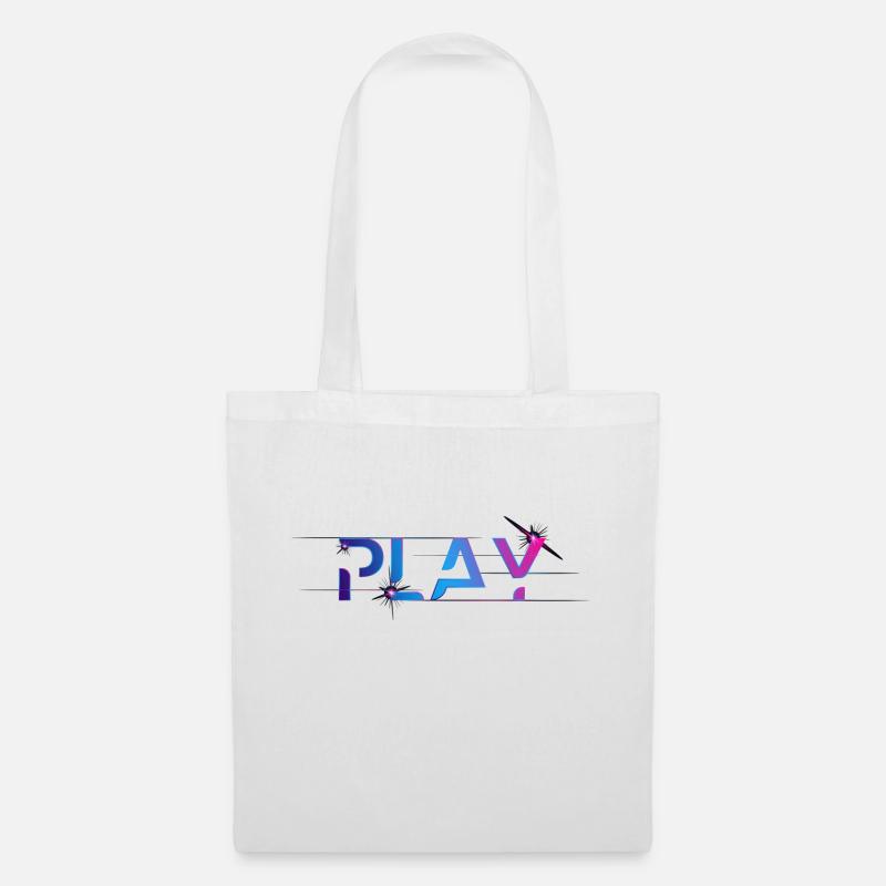 Play-Symbol - Stoffbeutel - Weiß