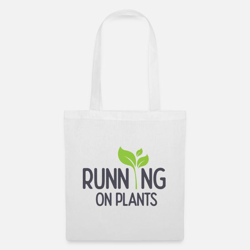 Running On Plants - Tote Bag - white