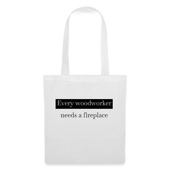 Travail forestier menuisier à la tronçonneuse blague apprenti - Sac en tissu - blanc - Devant