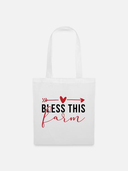 Bless This Farm - Stoffbeutel - Weiß
