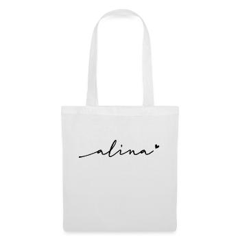 Alina Cursive Name - Tote Bag - white - Front