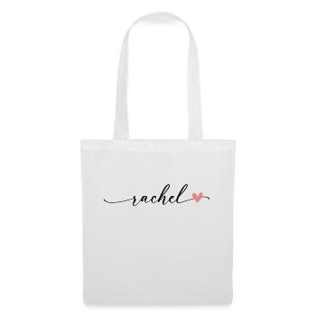 Rachel Name Calligraphy Font - Tote Bag - white - Front