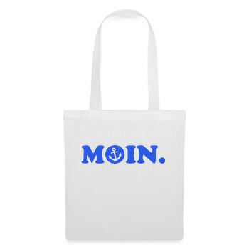 Moin - Guten Morgen - Nordsee - Ostsee - Anker - Stoffbeutel - Weiß - Vorne