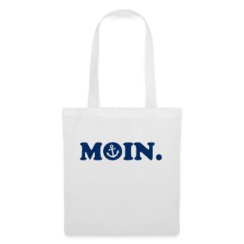 Moin - Guten Morgen - Nordsee - Ostsee - Anker - Stoffbeutel - Weiß - Vorne