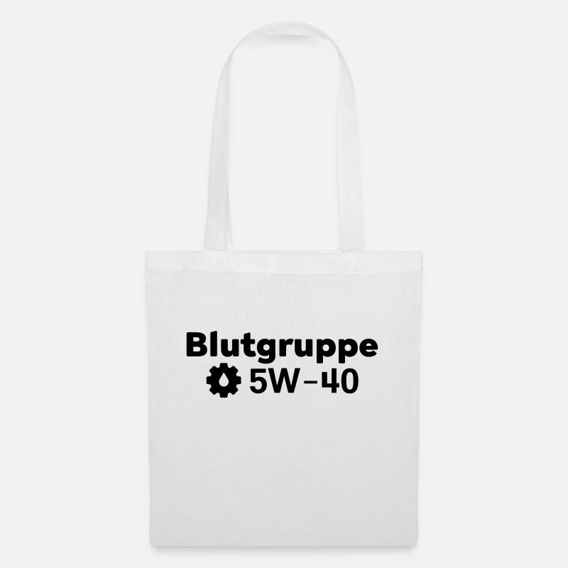 Blood Type 5W-40 Engine Oil - Tote Bag - white
