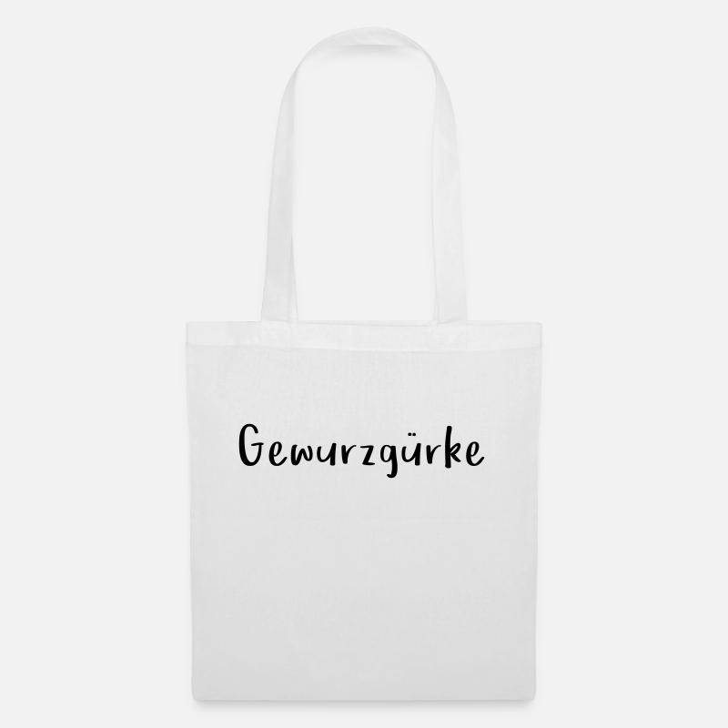 Versprecher Gewurzgürke Fun Logo Text - Stoffbeutel - Weiß