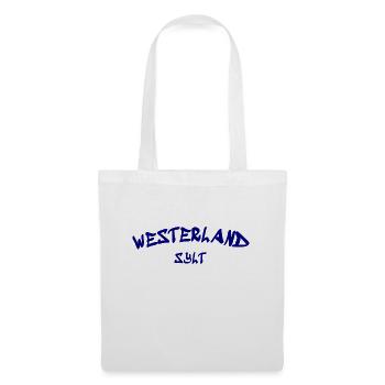 Westerland - Sylt - Mer du Nord - Ancre - Mouette - Île - Sac en tissu - blanc - Devant
