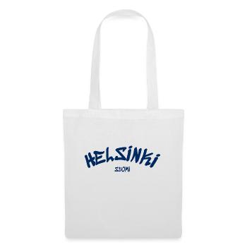 Helsinki - Finlande - Finlande - Suomi - Slogan - Sac en tissu - blanc - Devant