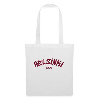 Helsinki - Finlande - Finlande - Suomi - Slogan - Sac en tissu - blanc - Devant
