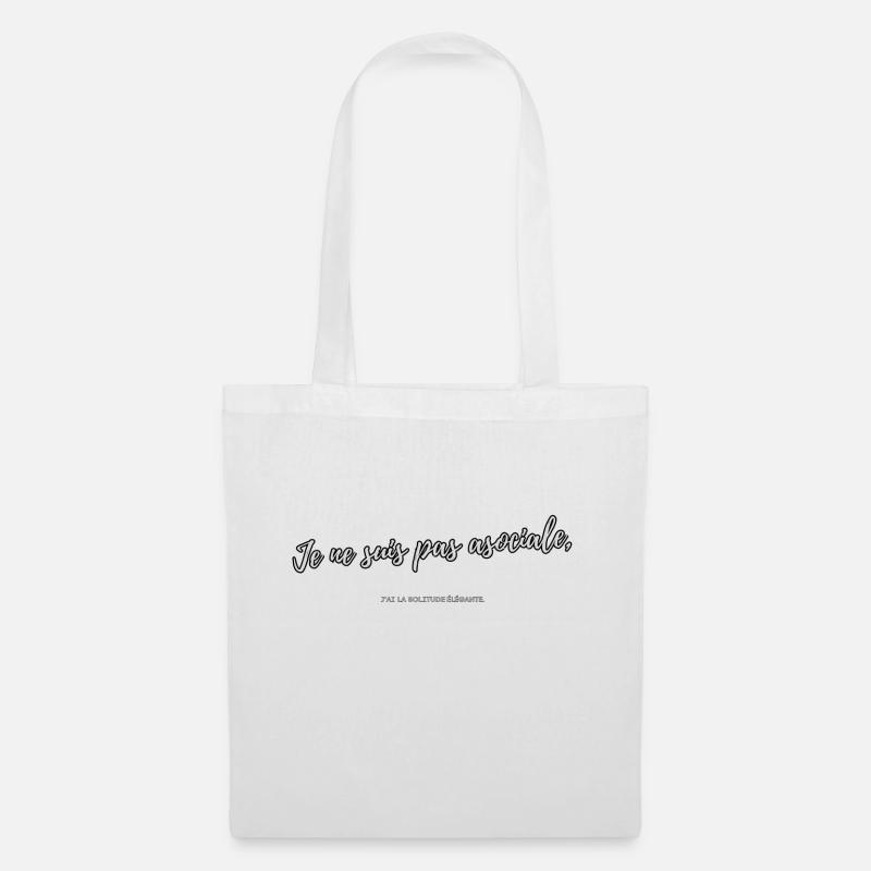 Asocial - Tote Bag - white
