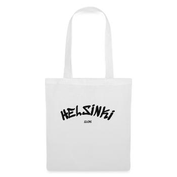 Helsinki - Finlande - Finlande - Suomi - Slogan - Sac en tissu - blanc - Devant