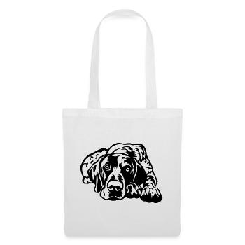 Braque allemand à poil court - Sac en tissu - blanc - Devant