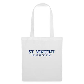 Saint Vincent Coordinates Koordinaten West Indies - Tote Bag - white - Front