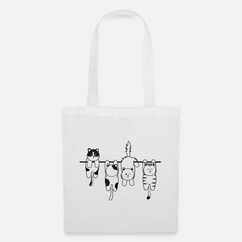 Chat de lessive - Sac en tissu - blanc
