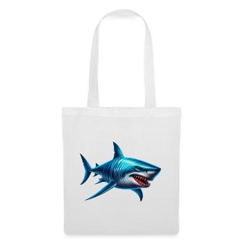 Requin - Sac en tissu - blanc - Devant