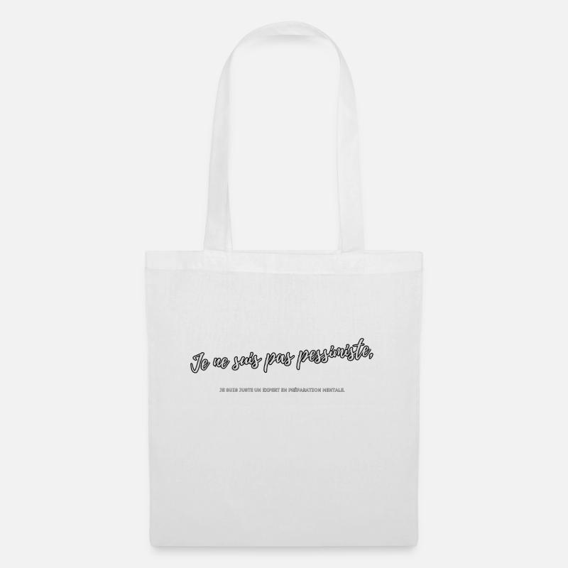 Pessimist - Tote Bag - white