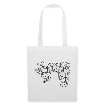 Snake Kawaii coloring page hand-illustrated - Tote Bag - white - Front