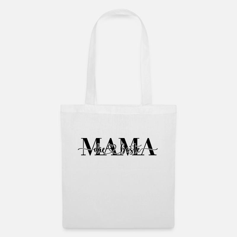 Mama die beste - Mama Tochter Sohn – Mutterta - Stoffbeutel - Weiß