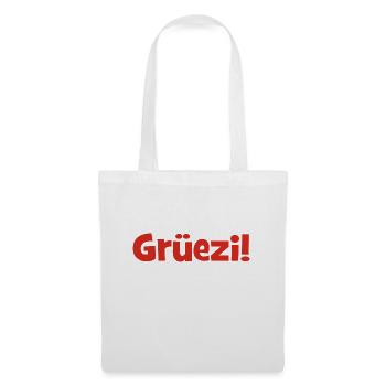 Grüezi - Schweiz - Switzerland - Swiss - Suisse - Sac en tissu - blanc - Devant