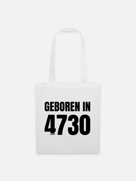 Design 17 – Geboren in 4730 - Stoffbeutel - Weiß