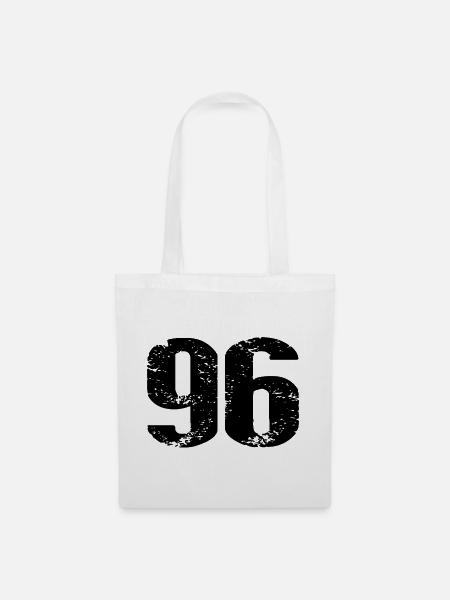 96 Zahl Trikot - Stoffbeutel - Weiß