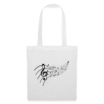Black night with music knot - Tote Bag - white - Front