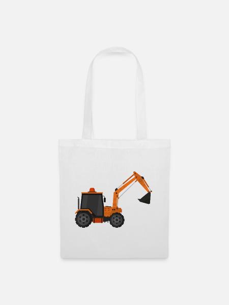 Bagger - Stoffbeutel - Weiß