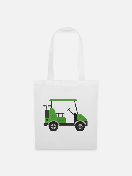 Golfwagen - Stoffbeutel - Weiß