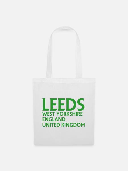Leeds – England Liedtextdesign - Stoffbeutel - Weiß