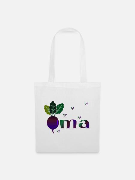 Oma Gärtnerin - Rote Beete - Stoffbeutel - Weiß