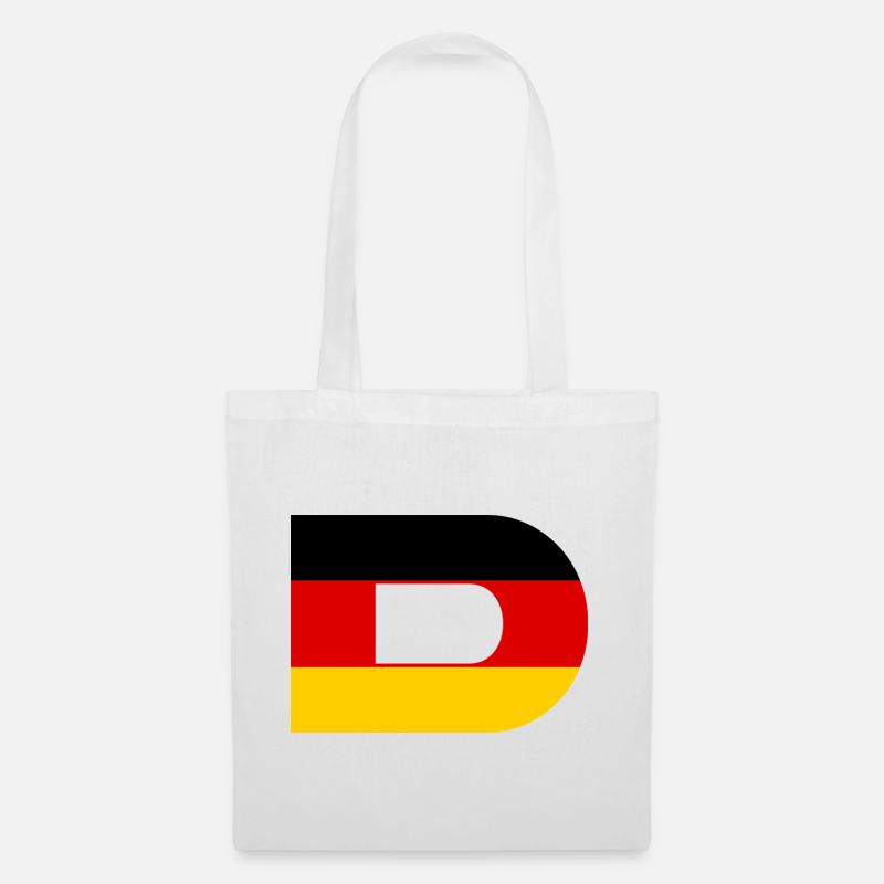 D - Style du drapeau allemand - Sac en tissu - blanc