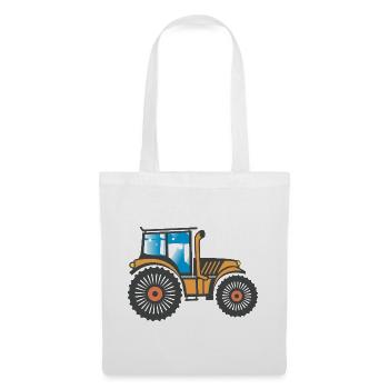 Conception agricole tracteur - Sac en tissu - blanc - Devant