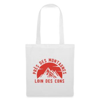 Montagnes au Crépuscule Rouge - Sac en tissu - blanc - Devant